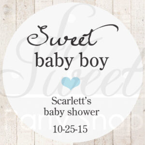 Baby Shower Favor Stickers Set of 24