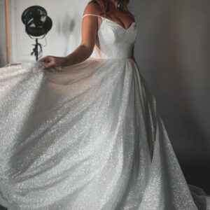 Plus Size Glitter Wedding Dress Heist
