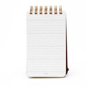 leather memo pad dark brown
