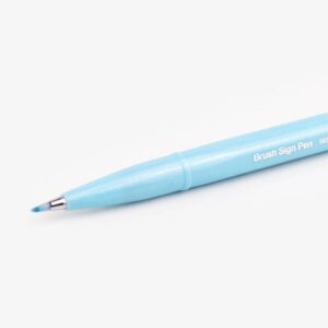 Touch Sign Brush Tip Pen Pale Blue