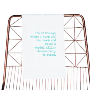 Relaxing Crime Doc Tea Towel
