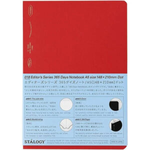 Red Dot Grid Notebook A5