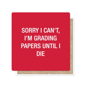 Stone coaster with motivational quote